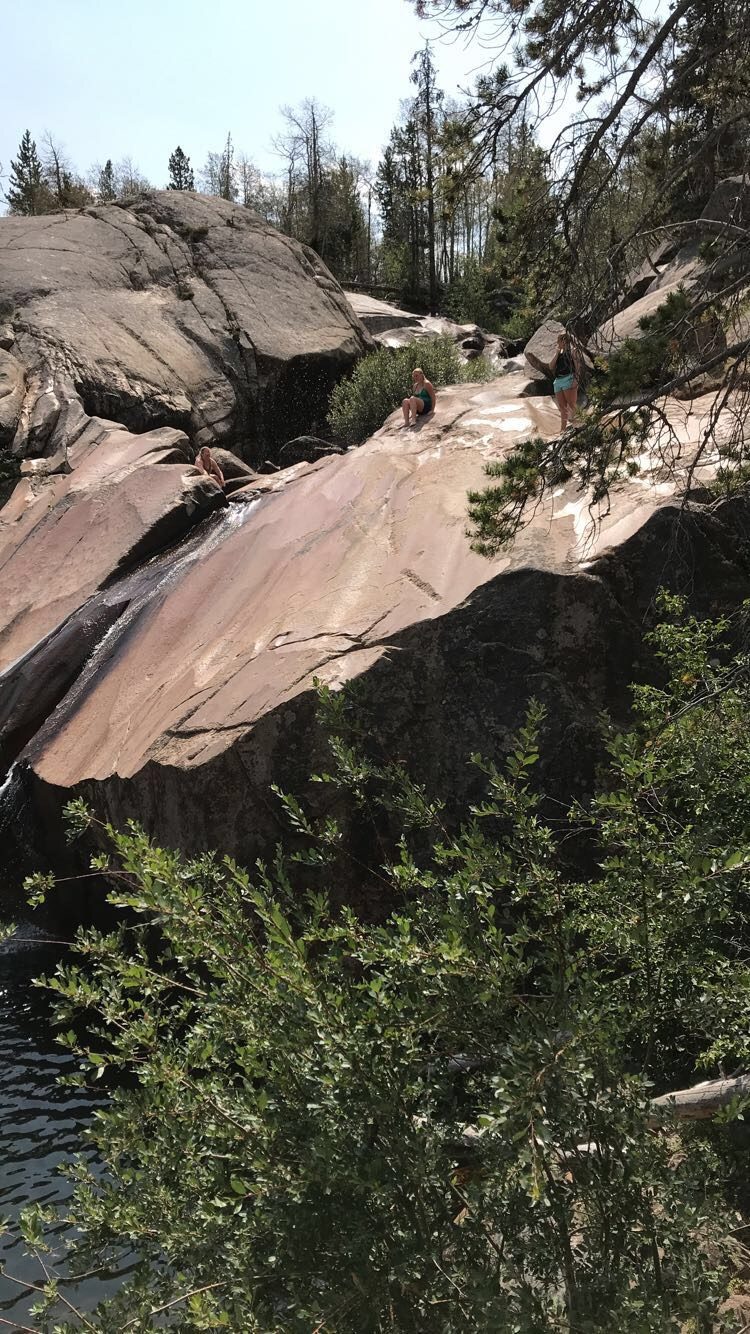 Popo Agie Falls waterslide (Sinks Canyon)